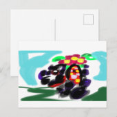 Husky vreugde briefkaart (Voorkant / Achterkant)