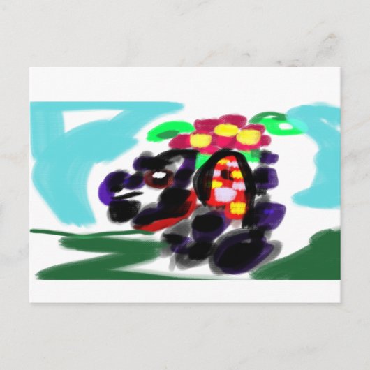 Husky vreugde briefkaart (Voorkant)