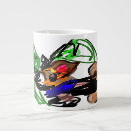 Husky vreugde grote koffiekop