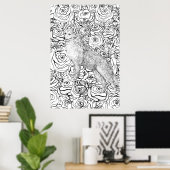 Husky-vriendje Poster (Thuiskantoor)