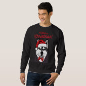 Husky Vrolijke Kerststijl 3 Trui (Voorkant volledig)