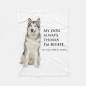 Husky vs. Wife Fleece Blanket (Voorkant)