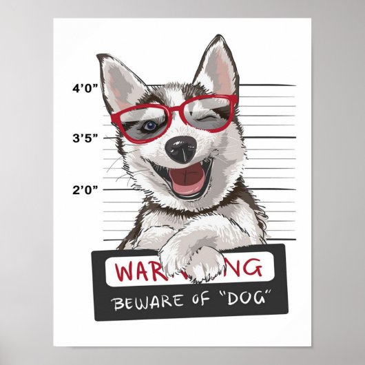 Husky Wanted Canvas Poster (Voorkant)