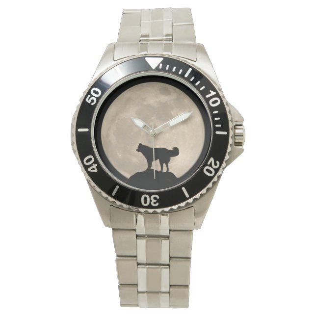 Husky Watch Siberian Husky / Malamute Wrist Watch Horloge (Voorkant)