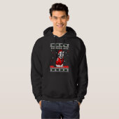 Husky Wearing Santa Hat Tree Hoodie (Voorkant volledig)
