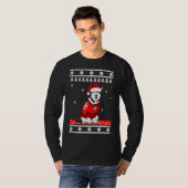 Husky Wearing Santa Hat Tree T-shirt (Voorkant volledig)