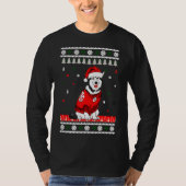 Husky Wearing Santa Hat Tree T-shirt (Voorkant)