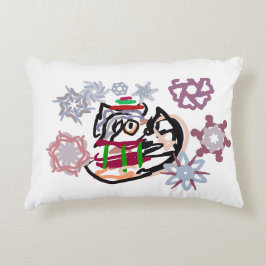 Husky winter  accent kussen