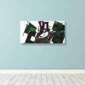 Husky winter canvas afdruk (Insitu (Houten vloer))