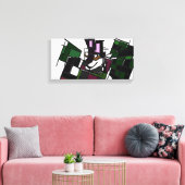 Husky winter canvas afdruk (Insitu (Woonkamer))