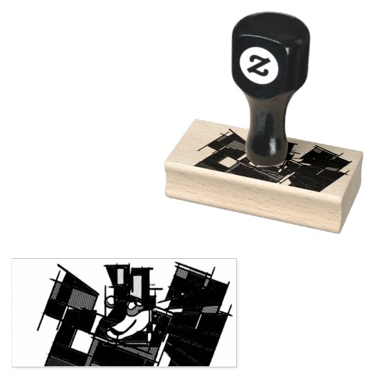 Husky winter rubberstempel (Gestempeld)