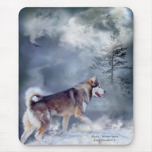 Husky - Winter Spirit Mousepad Muismat (Voorkant)