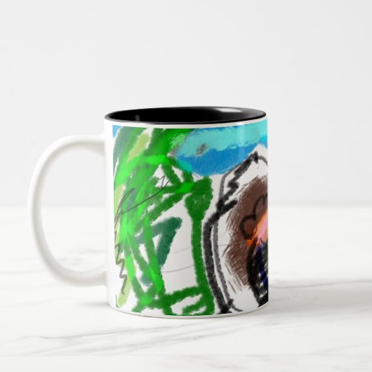 Husky winter tweekleurige koffiemok (Links)