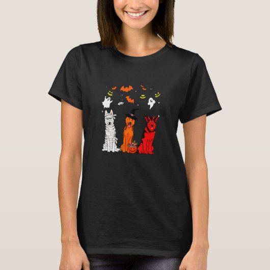 Husky Witch Demon Costumes T-shirt (Voorkant)
