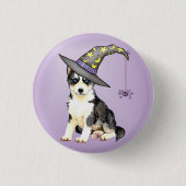 Husky Witch Ronde Button 3,2 Cm (Voorkant)