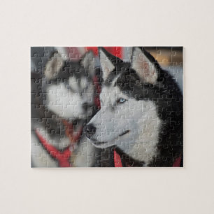 Huskyhond voor een race, Canada Legpuzzel