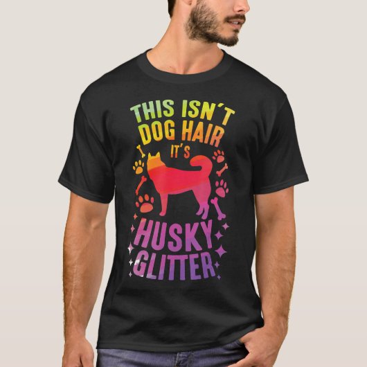 HuskynbspHondeneigenaar Grappige huskies Hondenhaa T-shirt (Voorkant)
