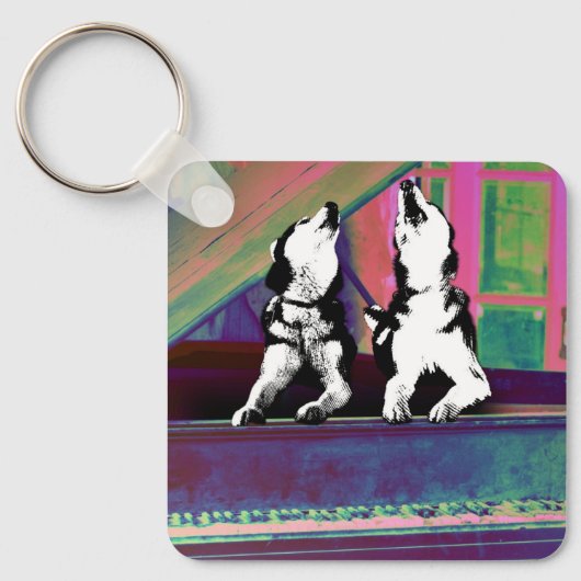 Husky's Howlin' Blues Sleutelhanger (Voorkant)