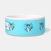 Huskywelpe mit Herz hellblau Rüde Voerbakje (Rechts)