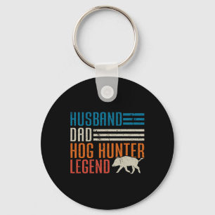 Husnd Dad Hog Hunter Legend Vaderdag Funny Hog Sleutelhanger
