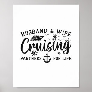 Husnd En Vrouw Cruise 2025 Overeenkomstige Koppel Poster