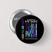 Husnd In Memory Of Wife Suicide Awareness Preventi Ronde Button 5,7 Cm (Voorkant /achterkant)