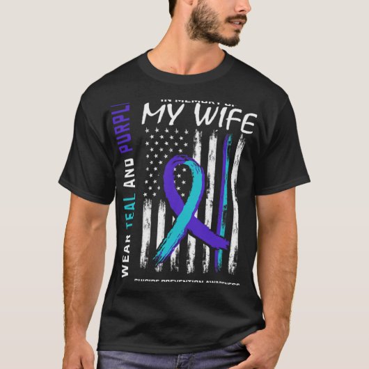 Husnd In Memory Of Wife Suicide Awareness Preventi T-shirt (Voorkant)