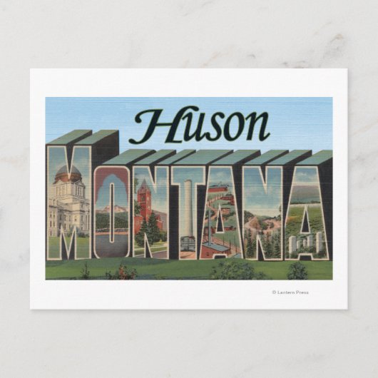 Huson, MontanaLarge Letter ScenesHuson, MT Briefkaart (Voorkant)