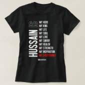 Hussain is mijn... Muharram - Imaan Design Premiu T-shirt (Design voorkant)