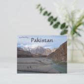Hussaini Hanging Bridge Pakistan Briefkaart (Staand voorkant)