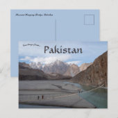 Hussaini Hanging Bridge Pakistan Briefkaart (Voorkant / Achterkant)