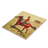 Hussar Russian Guard Corps, Remington painting Tegeltje (Zijkant)