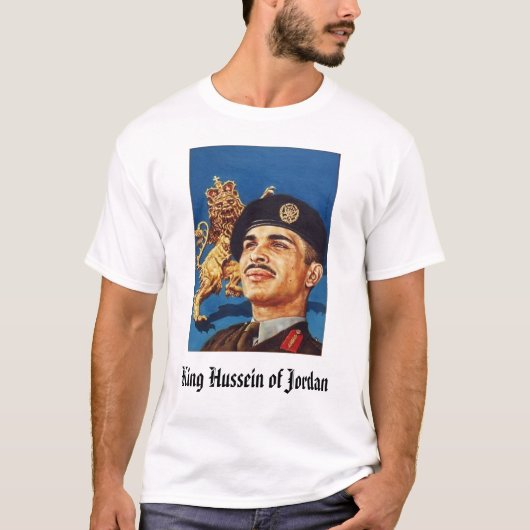 hussein, koning Hoessein van Jordanië T-shirt (Voorkant)