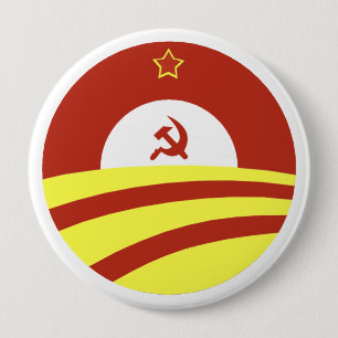 Hussein Obama zegt : Verspreid de rijkdom Ronde Button 4,0 Cm