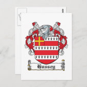 Hussey Family Crest Briefkaart (Voorkant / Achterkant)