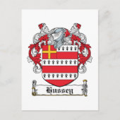 Hussey Family Crest Briefkaart (Voorkant)