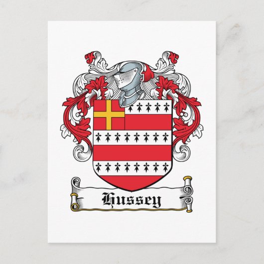 Hussey Family Crest Briefkaart (Voorkant)
