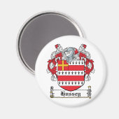 Hussey Family Crest Magneet (Voorkant / Achterkant)