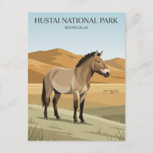 Hustai National Park Mongolië Briefkaart