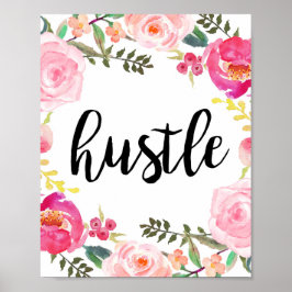 Hustle, afdrukbare kunst, Motivatie Poster, Kantoo Poster