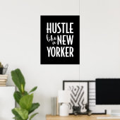 Hustle als een New Yorker poster print (Thuiskantoor)
