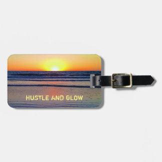 Hustle and Glow Sunset Vibes Bagagelabel