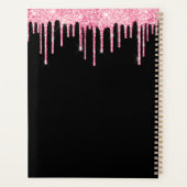 Hustle and Heart Black and Pink Glitter Girl Boss Planner (Achterkant)