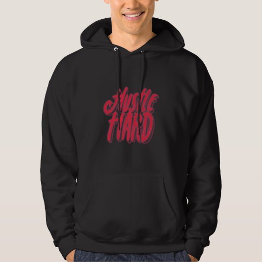 Hustle and Heart Quote Design Hoodie (Voorkant)