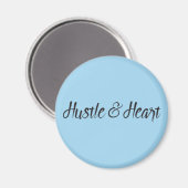 Hustle and Heart Typografie Magneet (Voorkant / Achterkant)