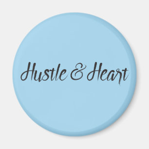 Hustle and Heart Typografie Magneet
