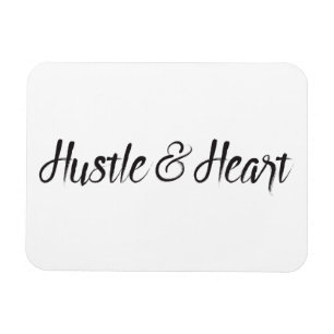Hustle and Heart Typografie Magneet