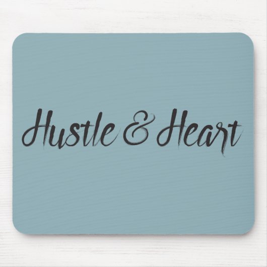 Hustle and Heart Typografie Muismat (Voorkant)