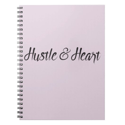 Hustle and Heart Typografie Notitieboek (Voorkant)