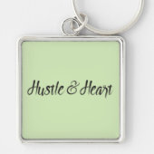 Hustle and Heart Typografie Sleutelhanger (Voorkant)